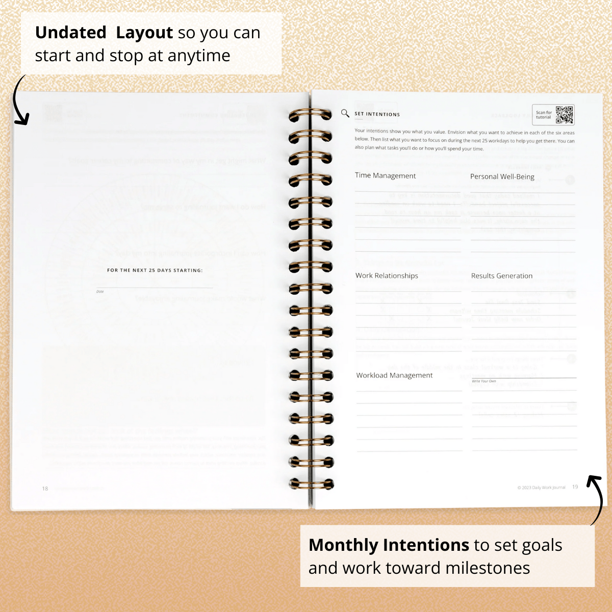 Daily Work Journal - Quarterly Undated