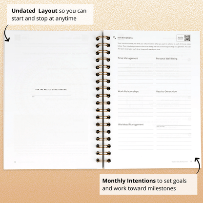 Daily Work Journal - Quarterly Undated